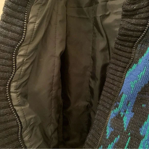 Vintage Alexandra Leigh Lined Abstract Sweater Jacket Coat 80s Size 14/16 Large - Picture 12 of 12